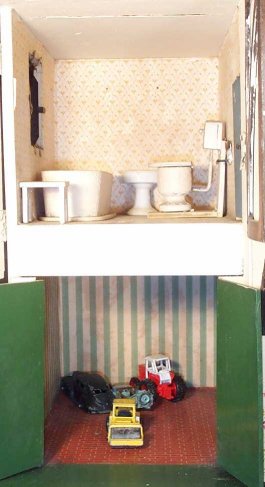 bathroom and garage